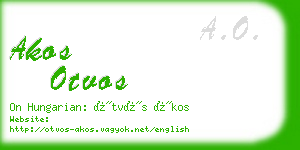 akos otvos business card